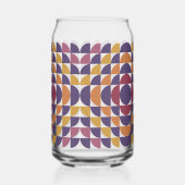 Retro geometrische cirkels kunnen glas | midden va (Achterkant)