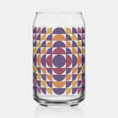 Retro geometrische cirkels kunnen glas | midden va (Links)