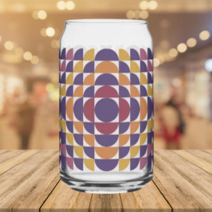 Retro geometrische cirkels kunnen glas   midden va