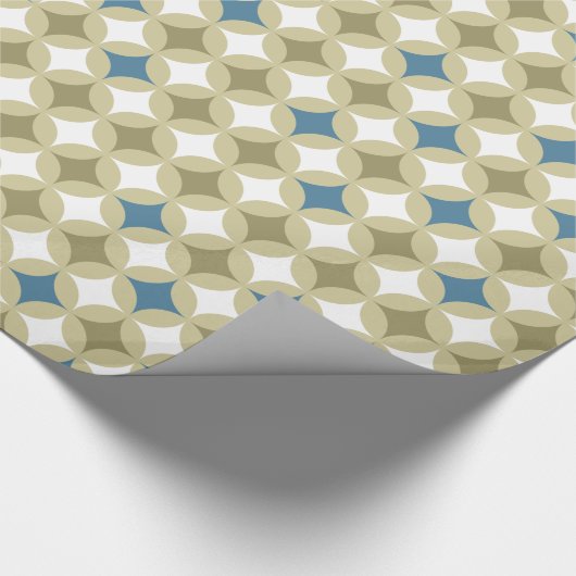 Retro Geometrische cirkels patroon Cadeaupapier (Hoek)