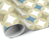 Retro Geometrische cirkels patroon Cadeaupapier (Rol Hoek)