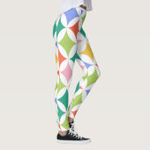 Retro geometrische cirkels Patroonkleurig Abstract Leggings (Rechts)