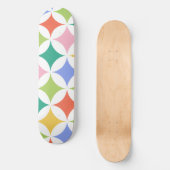 Retro geometrische cirkels Patroonkleurig Abstract Persoonlijk Skateboard (Voorkant)