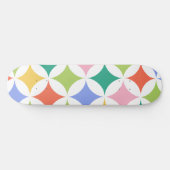Retro geometrische cirkels Patroonkleurig Abstract Persoonlijk Skateboard (Horizontaal)