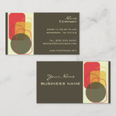 Retro Geometrische design/DIY achtergrondkleur! Visitekaartje (Voorkant / Achterkant)