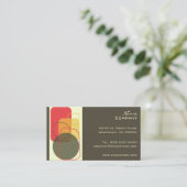 Retro Geometrische design/DIY achtergrondkleur! Visitekaartje (Staand voorkant)