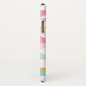 RETRO GEOMETRISCHE driehoek patroon roze munt goud Case-Mate iPhone Case (Achterkant / rechts)