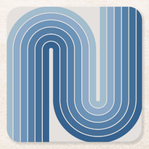 Retro Geometrische dubbele boog ontwerp Poster Kartonnen Onderzetters