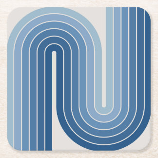 Retro Geometrische dubbele boog ontwerp Poster Kartonnen Onderzetters