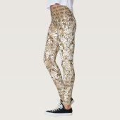 Retro Geometrische Ephemera Patronen Vrouwen Leggings (Links)