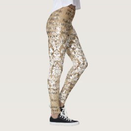 Retro Geometrische Ephemera Patronen Vrouwen Leggings
