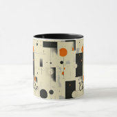 Retro Geometrische gepersonaliseerde mok - Unieke (Midden)