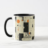 Retro Geometrische gepersonaliseerde mok - Unieke (Links)