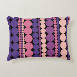 Retro geometrische gestippelde strepen accent kussen