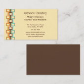 Retro Geometrische Grafische Algemene doelstelling Visitekaartje (Voorkant / Achterkant)