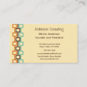 Retro Geometrische Grafische Algemene doelstelling Visitekaartje (Voorkant)