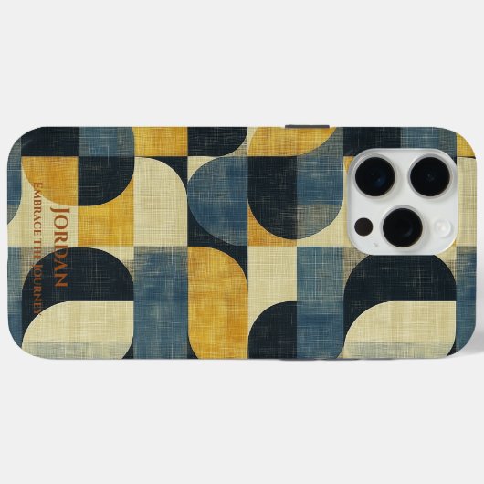 Retro Geometrische Harmonie - Mid-Century Modern Case-Mate iPhone Case (Achterkant (horizontaal))