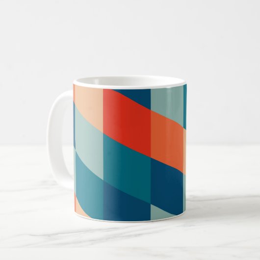 Retro Geometrische Hippie Boho Funky Kleurrijk Koffiemok (Voorkant links)