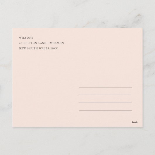 Retro Geometrische Kerstboom Blush Mosterd Groen Feestdagenkaart (Achterkant)