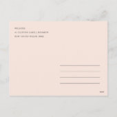 Retro Geometrische Kerstboom Blush Mosterd Groen Feestdagenkaart (Achterkant)