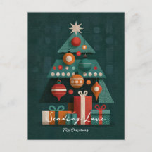 Retro Geometrische Kerstboom