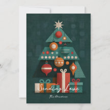 Retro Geometrische Kerstboom
