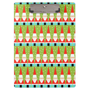 Retro Geometrische Klembord van de Kerstman