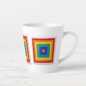 Retro geometrische kleurblok latte mok (Rechts)