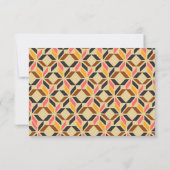 Retro Geometrische Koppelnamen Aangepast Script No Bedankkaart (Achterkant)