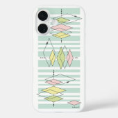 Retro Geometrische Mid-Century Moderne iPhone Case (Achterkant)