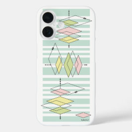 Retro Geometrische Mid-Century Moderne iPhone Case