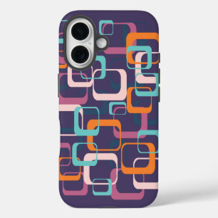 Retro geometrische mid-century vorm kunst iPhone 16 hoesje