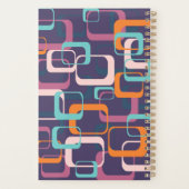 Retro Geometrische Midden Mod Atomaire Paarse Gepe Planner (Achterkant)