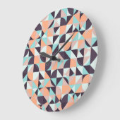 Retro geometrische, naadloze  achtergrond grote klok (Hoek)