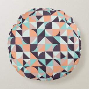 Retro geometrische, naadloze achtergrond rond kussen