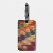 Retro Geometrische oude Stripes verouderde kleuren Bagagelabel (Achterkant verticaal)