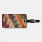 Retro Geometrische oude Stripes verouderde kleuren Bagagelabel (Achterkant horizontaal)
