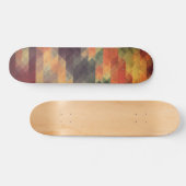 Retro Geometrische oude Stripes verouderde kleuren Skateboard (Horizontaal)