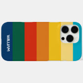 Retro geometrische pastel kleurblok gepersonalisee Case-Mate iPhone case (Achterkant (horizontaal))