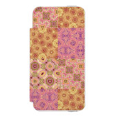 Retro geometrische patchwork incipio iPhone portemonnee hoesje (Voorkant Agenda)