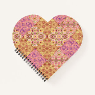 Retro geometrische patchwork notitieboek
