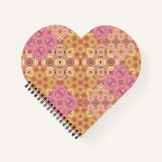 Retro geometrische patchwork notitieboek (Voorkant)
