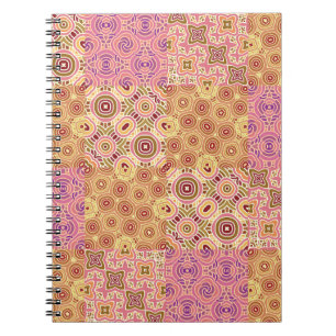 Retro Geometrische Patchwork Notitieboek