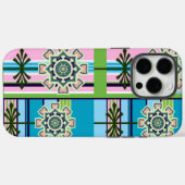Retro geometrische patronen en fantasiebloemen Case-Mate iPhone case (Achterkant (horizontaal))