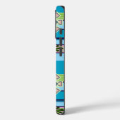 Retro geometrische patronen en fantasiebloemen Case-Mate iPhone case (Achterkant / Links)