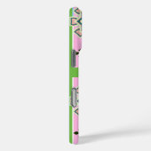 Retro geometrische patronen en fantasiebloemen Case-Mate iPhone case (Achterkant / Rechts)