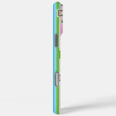Retro geometrische patronen en fantasiebloemen Case-Mate iPhone case (Achterkant / Rechts)