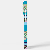 Retro geometrische patronen en fantasiebloemen Case-Mate iPhone case (Achterkant / Links)