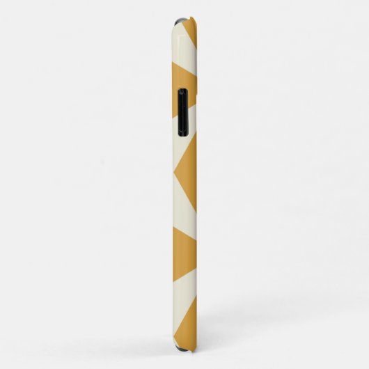 Retro Geometrische Patroon Aangepaste Naam Geel Case-Mate iPhone Case (Achterkant/rechts)