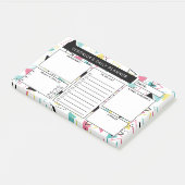 Retro Geometrische Patroon Dagelijkse Planner Post-it® Notes (Schuin)